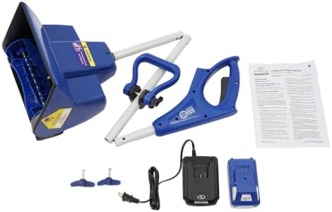 11 Inch Cordless Snow Shovel 24V Electric Snow Blower Portable Snow Shovel with 20ft Throwing Distance & Removable Battery Pro Snow Blower for Driveway, Steps, Patio, Sidewalk