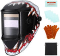 Solar Battery Powered 3.94''X1.93'' Large View Wide Shade 4/9-13 for TIG MIG ARC Cool Welder Mask Hood Helmet