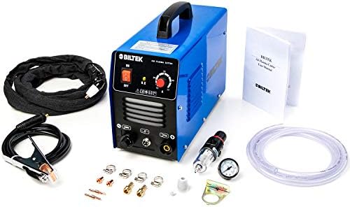 Biltek 50Amp Non-Pilot Arc Plasma Cutter, Dual Voltage 110V/220V with Pre-Attached 110V US Plug, 1/2 Inch Cut, Blue