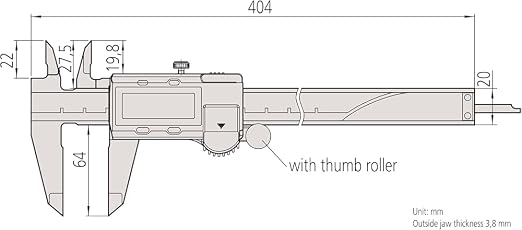 Mitutoyo 500-193-30 Caliper 12" (300mm) – High-Precision AOS Encoder – Durable Stainless Steel Vernier Caliper with .0005"/0.01mm Resolution for Accurate Caliper Measurement Tool