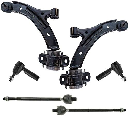 TRQ Front Steering & Suspension Kit Control Arm with Ball Joint Tie Rod