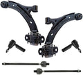 TRQ Front Steering & Suspension Kit Control Arm with Ball Joint Tie Rod