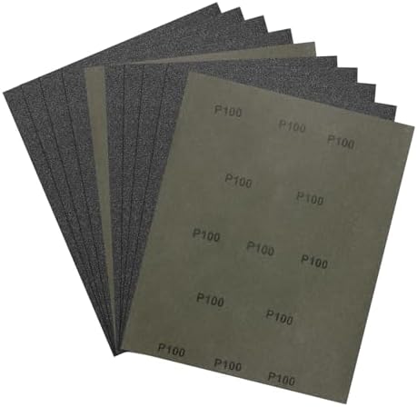 10Pcs Sand Paper 9x11Inch 100Grit Silicon Carbide Sandpaper Sheets