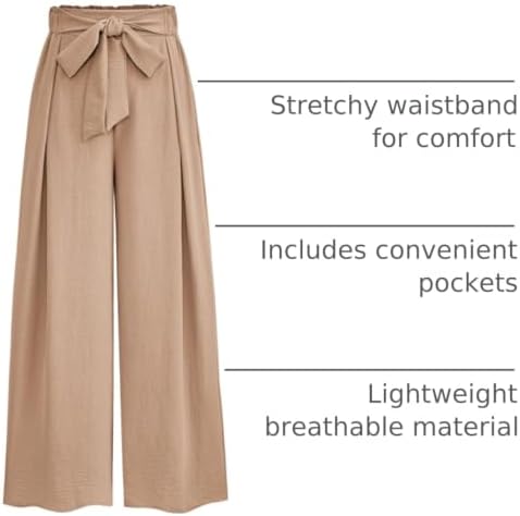 PRETTYGARDEN Women's Palazzo Wide Leg Work Dress Pants