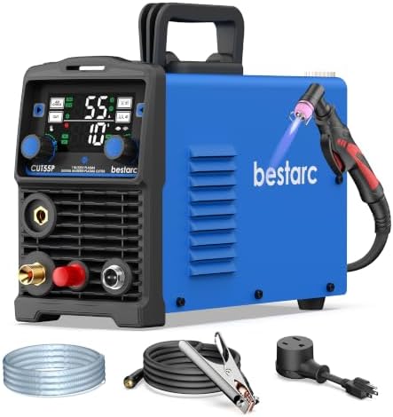 Bestarc Plasma Cutter,Pilot Arc Large LED Display 55A Plasma Cutter Machine