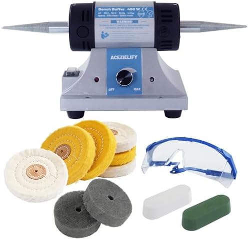 450W Jewelry Polisher, Variable Speed Bench Polishing Machine