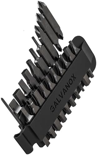 Galvanox 23PC Accessories Set, Compatible with Leatherman Multi-Tools [59HRC] Hardened Double-Sided 21 Piece Bit Kit with Driver Extender, Hex Adapter and Sheath Holder (Black)