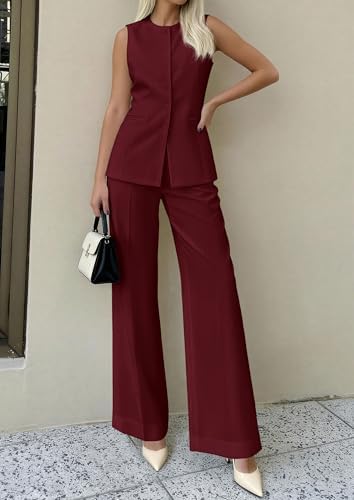 PRETTYGARDEN Women's 2 Piece Sets Business Casual Outfits