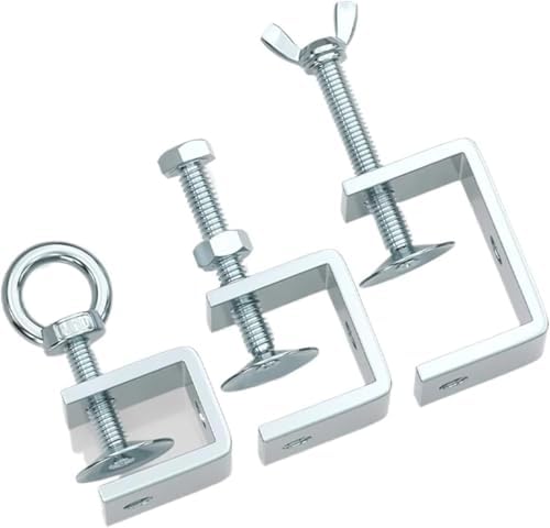 Hose clamp, Galvanized Carbon Steel Tiger Clamp Multiple Shapes Open Height 20-130MM Fixed Device(Outer hexagonal 130)