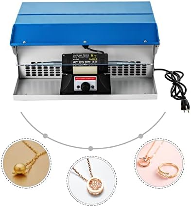 Benchtop adjustable variable speed polisher dust collector with exhaust fan blower, dust collector, work light and motor housing for jewelry, metal, wood