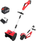 Battery Snow Blower,Snow Blower with Battery and Adjustable Handle,11" Clearing Path, 26' Throwing Distance,Electric Snow Thrower for Driveway Clearing,Red-1Battery