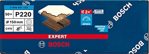 Bosch Professional 50x Expert C470 Sandpaper (Ø 150 mm, Grit 220, Accessories Orbital Sander)