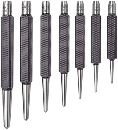 Starrett Steel Center Punch Set, 7 Pieces