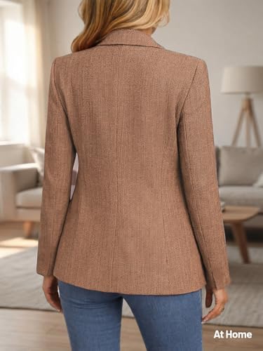 Mina Self 2026 Women's Fall Tweed Blazer Plaid Jacket Business Casual Coat