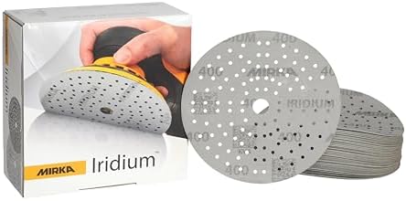 Mirka Abrasive Wheels Iridium Sandpaper 6 inch Hook and Loop 50 pcs