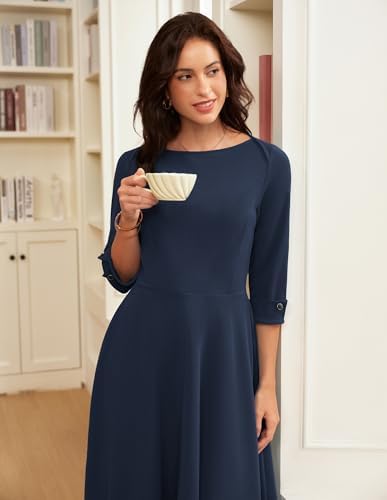 GRACE KARIN Work Dresses for Women Fit and Flare Midi Dress