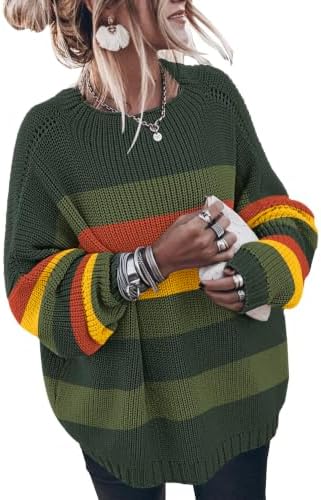 Womens Oversized Sweaters Loose Solid Casual Long Sleeve Mock Neck Knitted Jumper Tops
