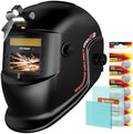 TRQWH Welding Helmet with Light True Color Auto Darkening Welding Helmets for Men Solar Powered Welding Hood with 2 Arc Sensor Wide Shade 4/9-13 for TIG MIG ARC Cool Welder Mask