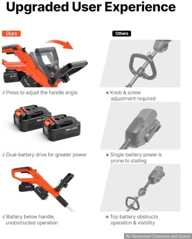 VEVOR Electric Snow Shovel 40V 13.5" Battery-Powered Cordless Snow Blower