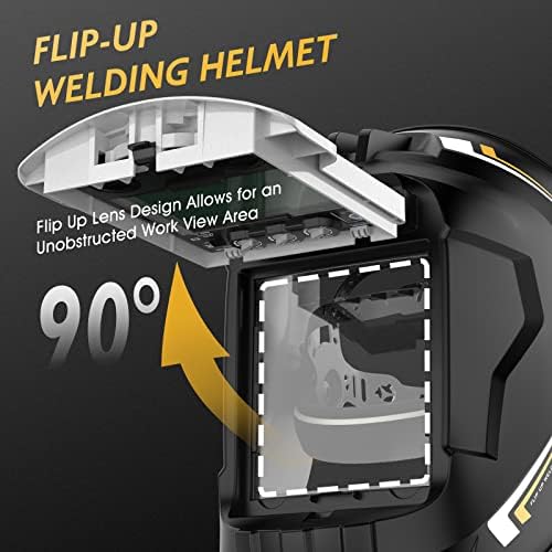 TOOLIOM Auto-Darkening True Color Welding Helmet with 4 Arc Sensors