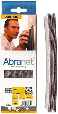 Mirka Abranet Net Sheets 2.75x8 inch Grit 120 Sandpaper 10 pcs