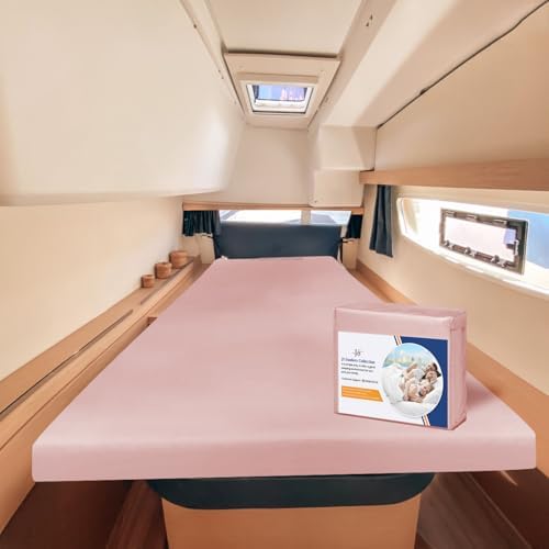 JS Sanders AFT Berth Boat Sheet 1 Pcs 600 TC Egyptian Cotton, Blush