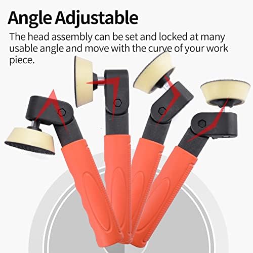 Woodworking Passive Rotary Sander - Sanding Tools Hand Held Bowl Sander with Rotatable Spindle Head 2 Inch 3 Inch Pads