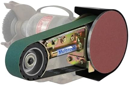 Multitool 2" x 36" Belt Grinder Attachment for Bench Grinders with Miter Table and 10-piece Belt Kit (MT362-Deluxe)