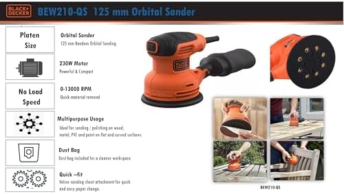 BEW210-QS - Lijadora Rotorbital 230W