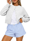 Trendy Queen Cropped Cardigan Sweaters for Women Fall Fashion Clothes 2026