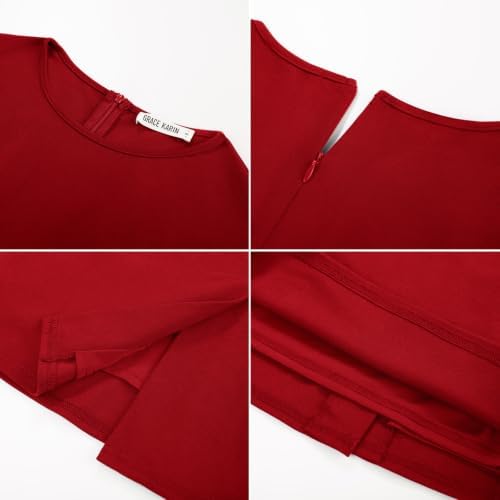 GRACE KARIN Women's Cap Sleeve Bodycon Work Business Office Midi Dress