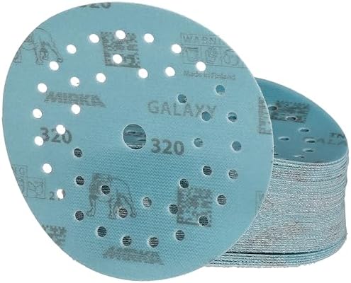 Mirka Galaxy Multifit Sandpaper 5 inch Grit 320 50 Discs Pack