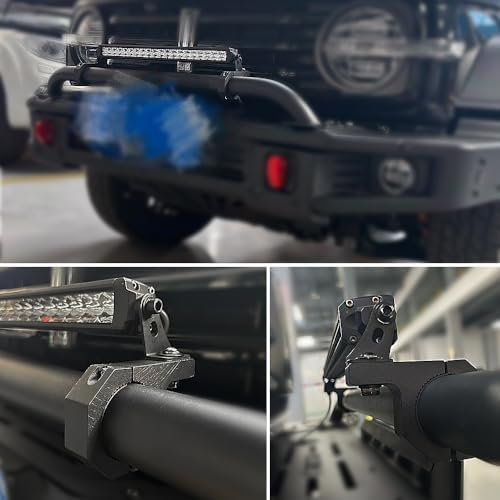 Aluminum Mounting Bracket Kit Tube Clamp 2Pcs 1.37" 1.5" 2" Bullbar Roof Rack Roll Cage Horizontal Bar Clamp Mounting Kit fit for Trucks Car ATV Motorcycle Truck