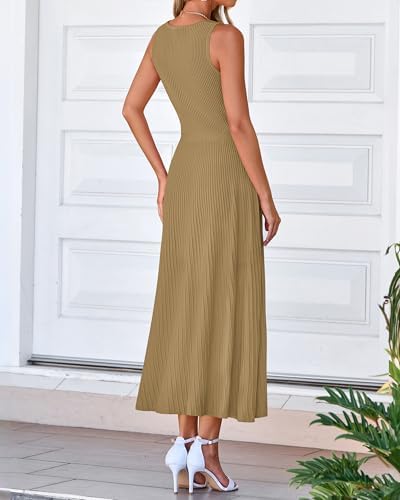 BTFBM Women Midi Bodycon Tank Dress