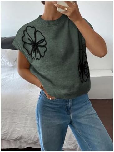 SOLY HUX Women's Short Sleeve Business Casual Sweater
