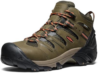 KEEN Utility Men's Lansing Mid Height Steel Toe Waterproof Work Boots