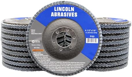 20 Pack Flap Discs 60 Grit 4.5" x 7/8" Sanding Discs