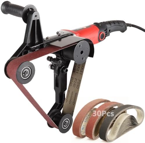 Pipe Tube Polisher Sander,800W Pipe Belt Sander with 6 Variable Speeds,Belt Grinder with 30Pcs Sanding Belts,Professional Polishing Tool for Rust Removal.
