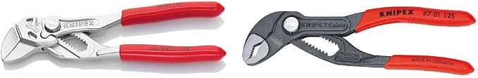 KNIPEX Pliers Wrench (86 03 125) and Water Pump Pliers (8701125) Tool Set