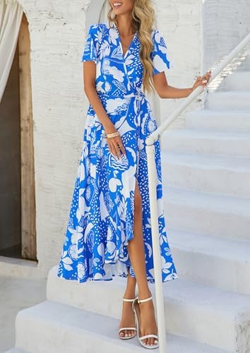 PRETTYGARDEN Women's Boho Floral Summer Maxi Dresses