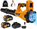 Leaf Blower Cordless 650CFM with 2x4.0Ah Battery & Fast Charger, Orange