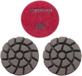 Concrete Floor Polishing Pucks Sharp Diamond Copper Bond Grinding Disc, Fit Ride-on Floor Grinder, Walk-Behind Grinder, 3 Inch Hook and Loop Long Using Life Polishing Pads, 400#
