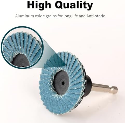 HOMO FABER 100Pcs 2 Inch Flap Discs, Die Grinder Sanding Disc Roll Lock