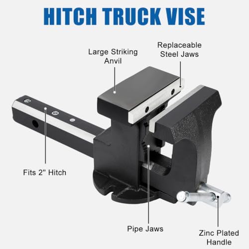 Hitch Vise for Truck, 6 Inches Jaw Width