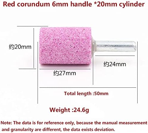 5pcs 6mm Shank Abrasive Stone Points Polishing Grinding Head Electric Bit Wheel For Ceramics Rotary Accessory Power Tool,Cylindrical type,6 x 30mm
