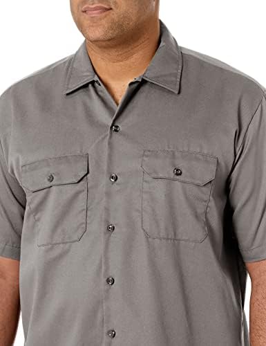 Dickies Men’s Short Sleeve Work Shirt – Durable Twill Button Down Shirts for Men, Lightweight Uniform for Daily Wear
