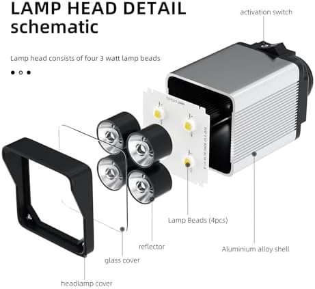 2026 LED Work Light, Flexible Gooseneck Lamp, 2000 Lumen Machine Light for Lathe CNc Milling Drill Press Sewing Machine IndustrialLighting,120V (BASE FIX)