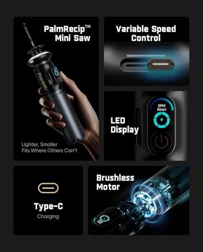 Fanttik F2 Master Mini Cordless Rotary Tool Kit & Fanttik R11 Pro Brushless Cordless Mini Reciprocating Saw