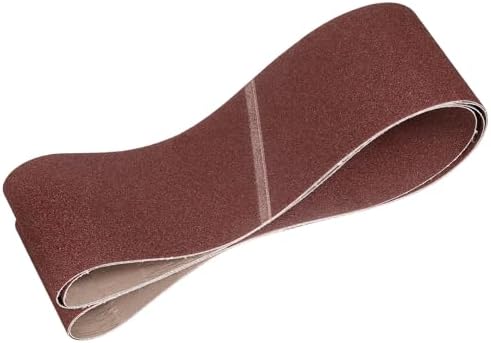 HARFINGTON 6 x 89 Inch Sanding Belts, 4 Pcs 60 Grits Aluminum Oxide Abrasive Belt Sander File Belt for Woodworking, Metal Polishing, Knife Sharpener