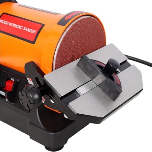 1x30 Belt Sander with 5-Inch Disc, Benchtop Belt Disc Sander with Adjustable Worktable, Miter Gauge, Dual Dust Ports, Quick Belt Change for Woodworking Grinding